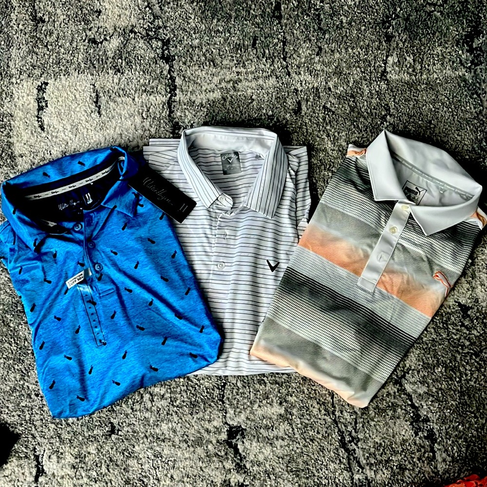 Tri set of golf shirts